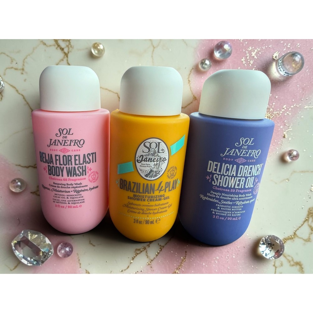 Sol de Janeiro - Body Wash Set -Brazilian 4 Play, Beija Flor, Delicia Drench 3oz